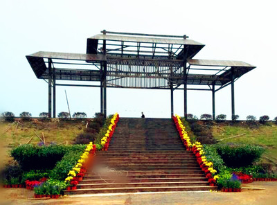 沉湖濕地景區(qū)大門綠化景觀工程- 武漢綠道園林工程-